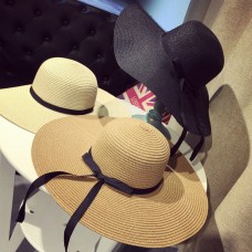 Mujer Boho Wide Brim Straw Hat Girl Outdoor Anti UV Cap Summer Accessories Gift  eb-05124888